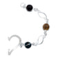 Pulsera Corazón Mariposas Piedra Natural Cuarzo Plata 925
