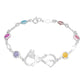 Pulsera Amor Regalo Infinito Madres Piedra Natural Plata.925 Multicolor 6 Cm 18 Cm