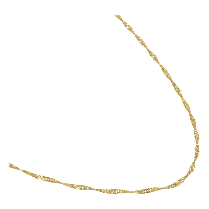 Cadena Singapur Mujer Dama Regalo Oro 10k 45 Cm X 1 Mm 1g - Amarillo