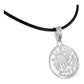 Dije Medalla Tetragramaton De 3 Cm Plata S925 +collar Caucho