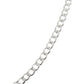 Cadena Cubana Gruesa Diamantada Plata 925 Hombre 55cm X 5mm