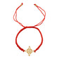Pack 2 Piezas Pulseras Nudo De Bruja Artesanal Tejido Hilo Rojo 1 Cm 1 Cm