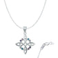 Collar Nudo De Bruja 8 Zirconias Mujer Regalo Plata Ley 925