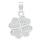 Dije Trebol Cuatro Hojas Corazón Amor Regalo Mujer Plata 925