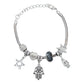 Pack 2 Pulseras Ajustable Charms Cadena Serpiente Mujer