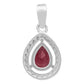 Dije Gota Zirconias Amor Mujer Regalo Joyería Moda Plata 925