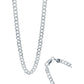 Cadena Cubana Gruesa Diamantada Plata 925 Hombre 70cm X 6mm
