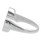 Anillo Grande Hombre Mujer Trebol Esmaltado Resina Plata 925 Negro 10