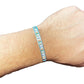 Pulsera Esclava Moderna De Placa Con Zirconias En Plata 925