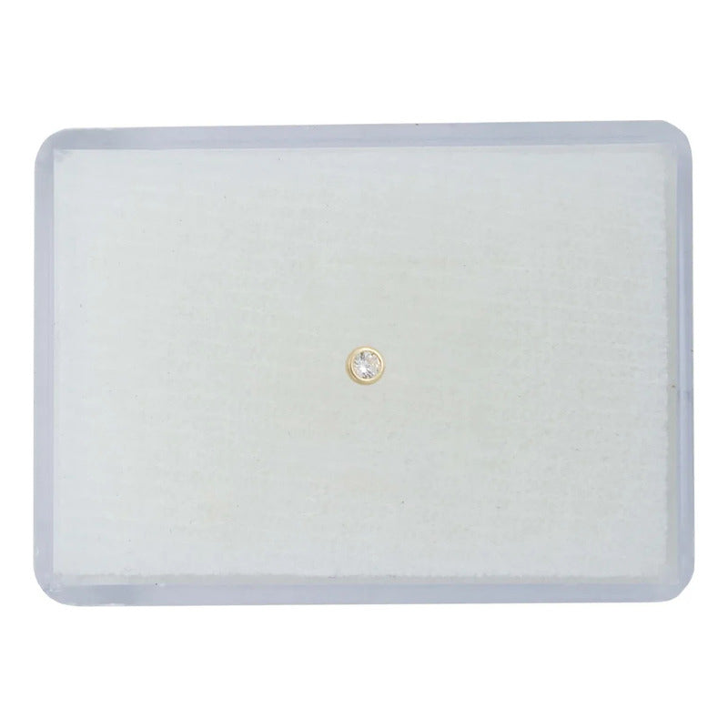 Piercing Nariz Zirconia Arco Mini Perfo 100% Oro 10k 1.5 Mm Dorado