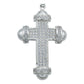 Dije Cruz Punta Redonda Zirconias Hombre Plata 925 5.8 Cm Blanco Alto/ancho 5.8 Cm X 3 Cm