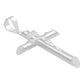 Dije Cruz Tubo Tubular Lisa Cristo Hombre Plata 925 5 Cm Plateado