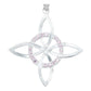Collar Nudo De Bruja Celta Plano Zirconias Plata Ley S925