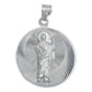 Dije Med Doble San Judas Virgen Guadalupe Plata 925 3.5 Cm