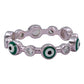 Anillo Ojo Turco Churumbela Completa Zirconias Plata 925