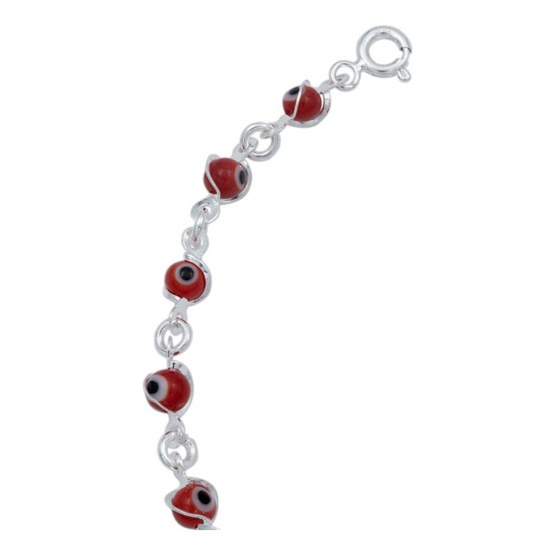 Pulsera Ojo Truco Suerte Regalo Mujer Plata Solida Ley 925