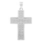 Dije Cruz Mediano Zirconias Hombre Regalo Plata 925 3.9 Cm