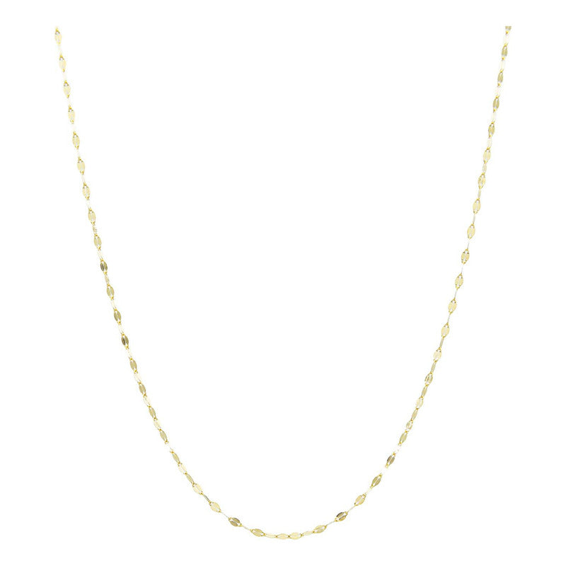 Cadena De Oro Italiano 10k Granito De Cafe 45 Cm X 1 Mm