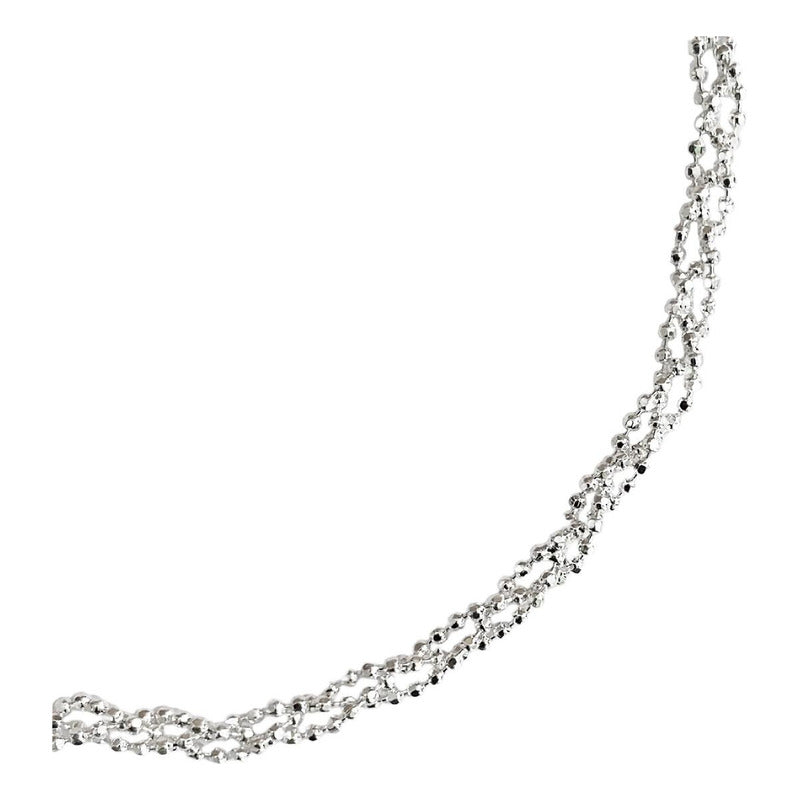 Pulsera Torzal Bolitas Mujer Regalo Amor Plata Ley 925 3 Mm