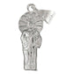 Dije Pequeño San Judas Corona Zirconias Liso Plata Ley 925