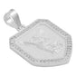 Dije Escudo San Miguel Protección Zirconias Plata Ley 925