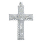 Dije Cruz Grande Cristo Relieve Zirconias Grande Plata 925
