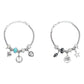 Pack 2 Pulseras Ajustable Charms Cadena Serpiente Mujer