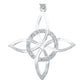 Collar Nudo De Bruja Celta Plano Zirconias Plata Ley S925