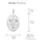 Dije Medalla Oval Diamantada San Judas Plata 925 1.9 Cm
