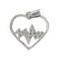 Dije Corazón Ritmo Amor Zirconias Regalo Amistad Plata 925