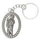 Llavero San Judas Tadeo Con Piedras Metal Recuerdo Plata