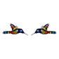 Collar Aretes Colibrí Artesanal Zirconias Plata Ley 925