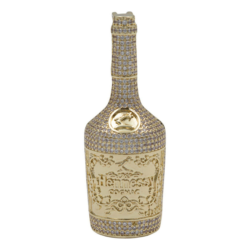 Dije Hombre Botella Hiphop + Cadena Regalo Chapa Oro 14k