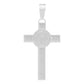 Dije Doble Vista Cruz Cristo San Benito Jesus Plata 925 Plateado