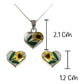 Shrek Aretes Collar Girasol Promesa Regalo Amor Plata S925