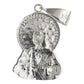Dije Medalla Torso San Judas Tadeo Zirconias Plata 925 6 Cm