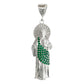 Dije San Judas Mediano Manto Corona Zirconias Plata Ley 925