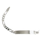 Esclava Hombre Pulsera Fígaro Plata 925 Placa Lisa 6 Mm