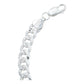 Pulsera Cuba Gruesa Diamantada Cerrada Hombre Plata 925 7 Mm