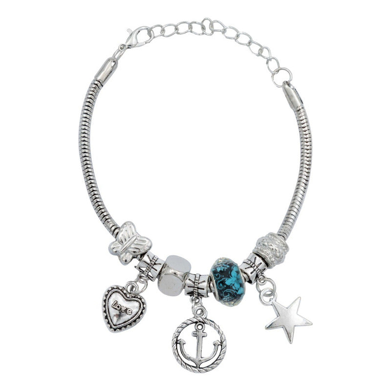 Pulsera Ajustable Charms Cadena Serpiente Regalo Mujer
