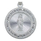 Dije Medalla Diamantada San Judas Zirconias Plata 925 1.6 Cm