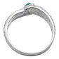 Anillo Mujer Promesa Amor Plata Esmeralda Certificado 0.15ct