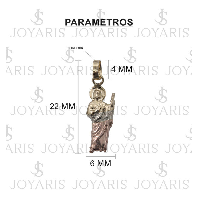 Dije Chico San Judas Florentino Mujer Regalo +cadena Oro10k