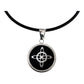 Collar Ajustable Caucho Nudo De Bruja Encapsulada Plata 925