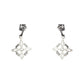 Aretes Broquel Pendiente Nudo De Bruja Zirconia Plata Ley925