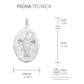 Dije Medalla Oval Diamantada San Judas Plata 925 2.5 Cm