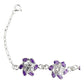 Pulsera Flores Con Zirconias Amor Regalo Plata Ley 925