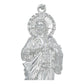 Dije Grande San Judas Liso Artesanal  Plata Ley 925  8.5 Cm