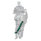 Dije Grande San Judas Zirconias Artesanal Plata 925 7.5 Cm