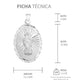 Dije Oval Diamantado Estrella San Judas Plata 925 1.4 Cm